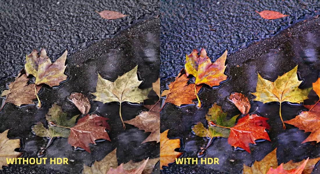 There is a difference between HDR and no HDR in a photo.